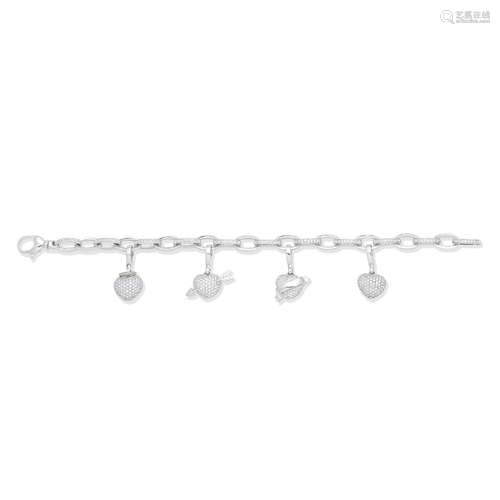 THEO FENNELL DIAMOND-SET CHARM BRACELET,