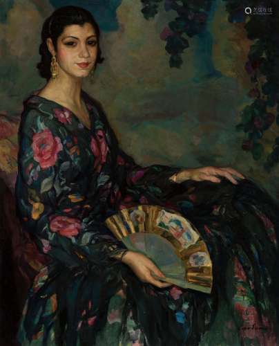 JOAN CARDONA I LLADÓS (Barcelona, 1877 - 1957). "Lady w...