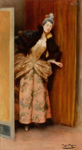 ROMAN RIBERA CIRERA (Barcelona, 1848 - 1935). "Lady at ...