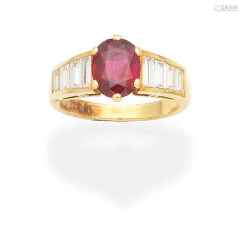 【Ω】RUBY AND DIAMOND RING,