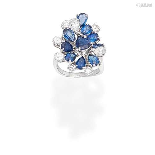 【Ω】SAPPHIRE AND DIAMOND DRESS RING