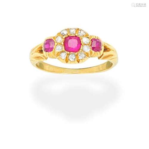 RUBY AND DIAMOND RING,