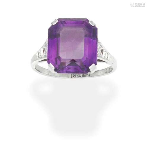 AMETHYST AND DIAMOND RING