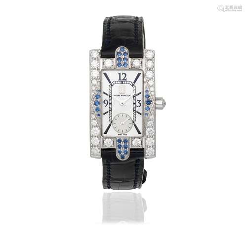 HARRY WINSTON SAPPHIRE AND DIAMOND SET WATCH