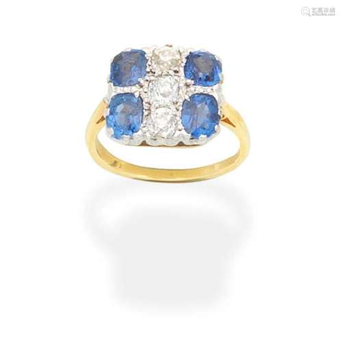 SAPPHIRE AND DIAMOND RING