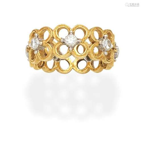 【Ω】BUCCELLATI DIAMOND-SET RING