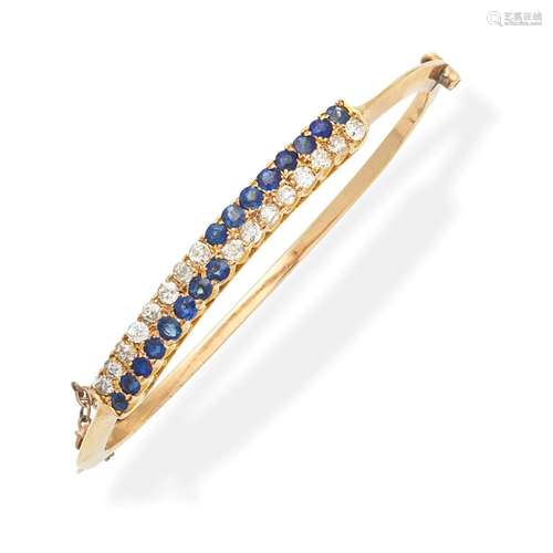 SAPPHIRE AND DIAMOND BANGLE,