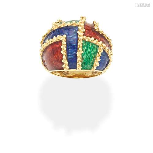 KUTCHINSKY ENAMEL RING,