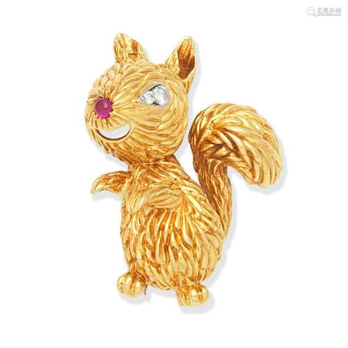 KUTCHINSKY SQUIRREL BROOCH