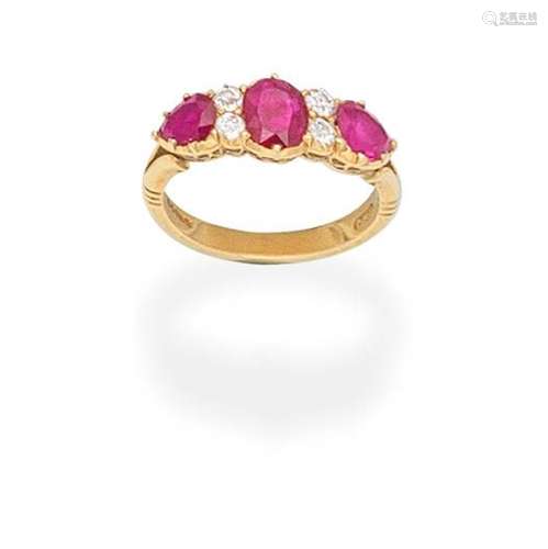 RUBY AND DIAMOND RING,