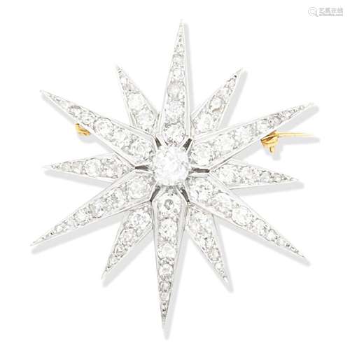 DIAMOND STAR BROOCH