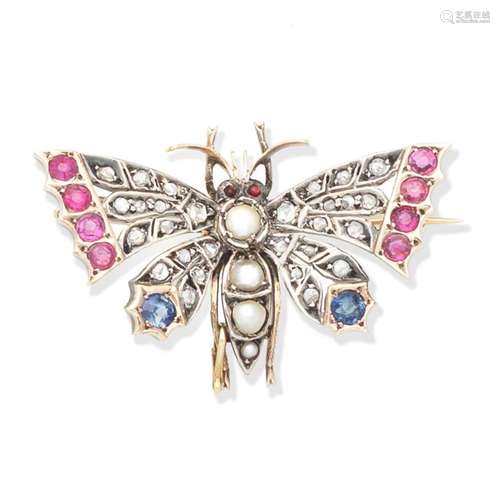 GEM-SET BUTTERFLY, CIRCA 1900