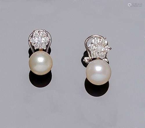 Pendientes en oro blanco