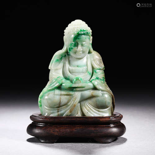 JADE BUDDHA STAYUE, QING DYNASTY