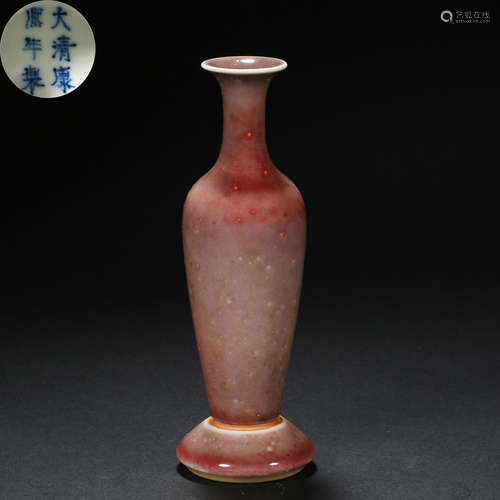 QING DYNASTY BEAN RED BOTTLE