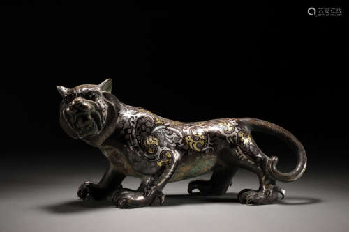 HAN DYNASTY GOLD AND SILVER BEAST