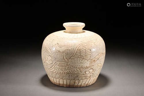 SONG DYNASTY CIZHOU WARE TOOT BOTTLE