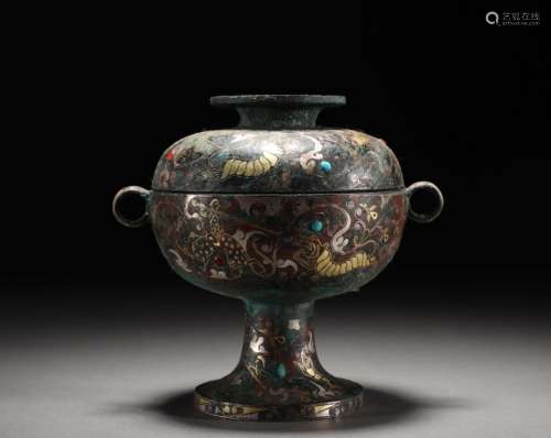 HAN DYNASTY SILVER BEANS INLAID WITH GOLD