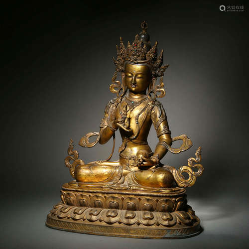 COPPER GILDED VAJRASATTVA