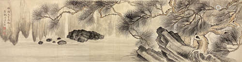 CHINESE INK PAINTING, QUIET MOUNTAINS BY WANG SHIXIANG