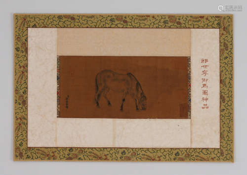 CHINESE INK PAINTING, ROYAL HORSE BY LANG SHINING