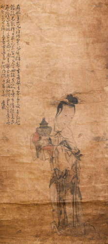 CHINESE INK FIGURE PAINTING BY HUANG SHEN