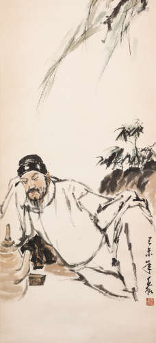 CHINESE INK FIGURE PAINTING BY JIANG ZHAOHE