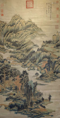 CHINESE INK LANDSCAPE PAINTING BY WANG YUANQI