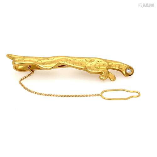 18k Retro Cheetah Clip