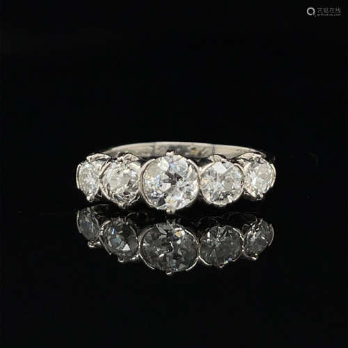 Victorian Platinum Diamond Ring 