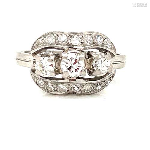 Art Deco Platinum Diamond Ring