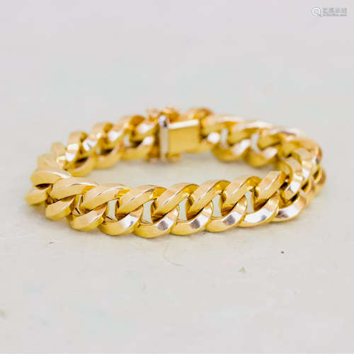 14k Chunky Gold Curblink Bracelet