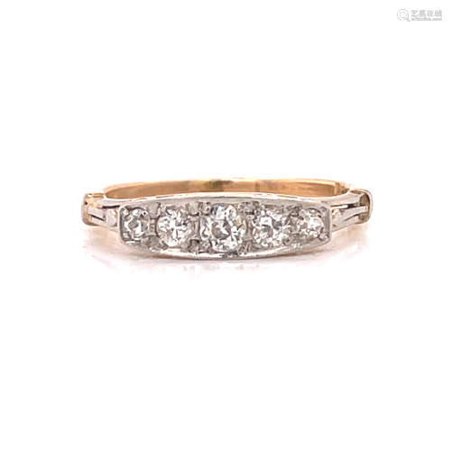 Victorian 18k Diamond Band 