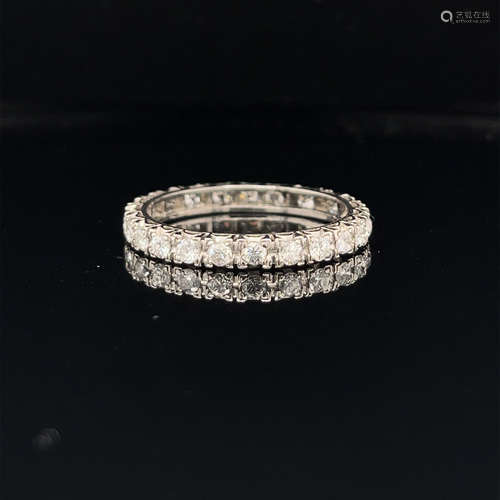 Art Deco Platinum Men Diamond Eternity Ring 