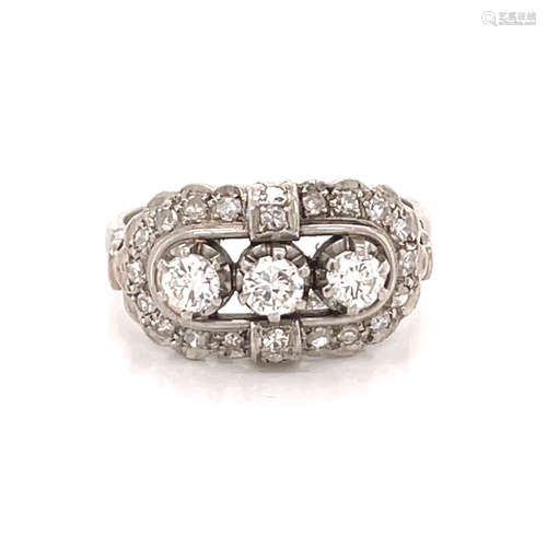 Art Deco Platinum Diamond Ring