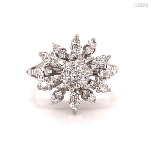 14k Art Deco Diamond Ring