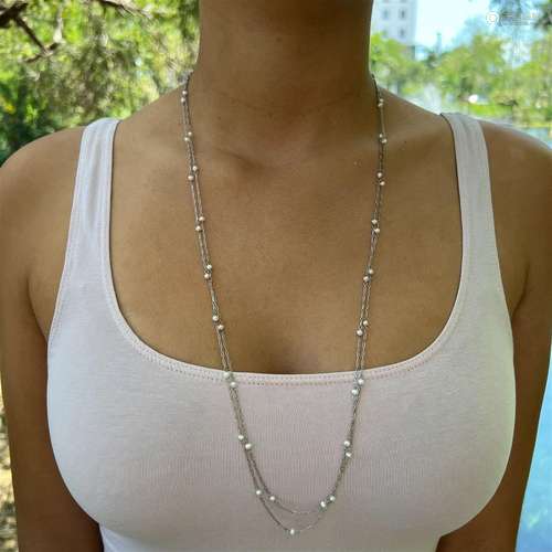 Platinum Pearl Chain