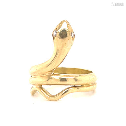 Victorian 18k Snake Ring 