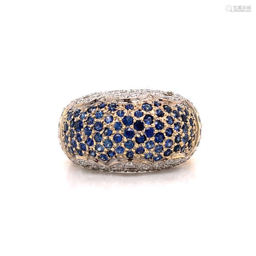 18k Diamond Sapphire Ring