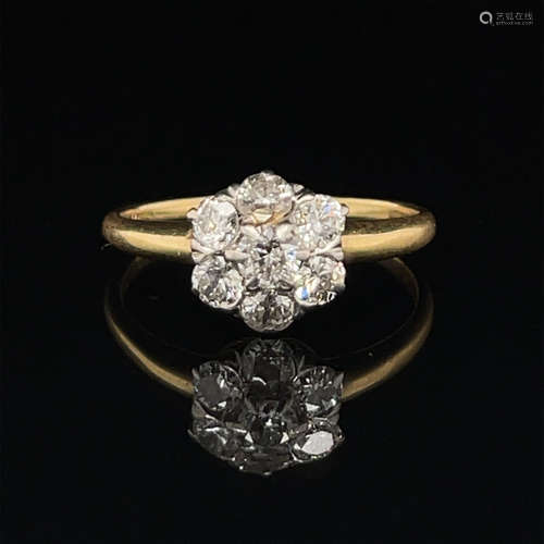 Victorian 14k Diamond Ring 