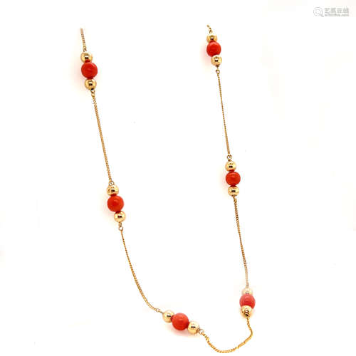 18k Coral Choker 