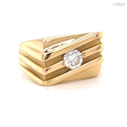 14k Gipsy Men Engament Ring 