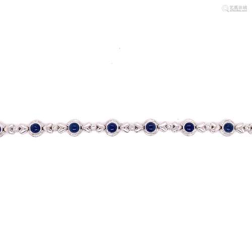 18k Sapphire Diamond Bracelet