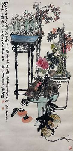 赵云壑 清供图 立轴 纸本