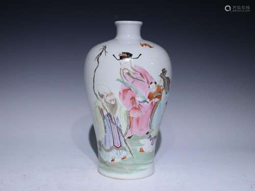 CHINESE FAMILLE-ROSE MEIPING VASE DEPICTING 'FIGURE...