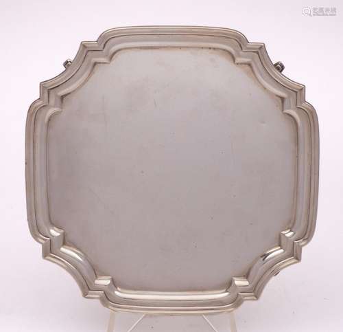 A George VI silver salver, maker Robert Pringle, London,