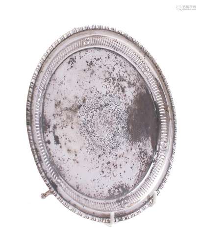 A George V silver salver, maker Barker Brothers, Chester,