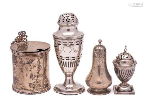 A mixed lot of assorted silver condiments, various makers an...