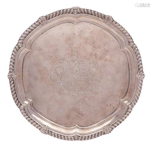 A George III silver salver, maker Paul Storr, London,