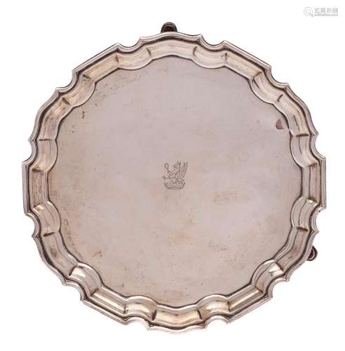 A George V silver salver, maker Mappin & Webb, Sheffield...